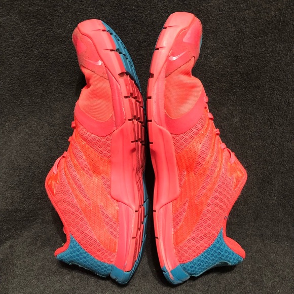Inov8 F Lite 235 Rope Tec Womens Size 8.5 Blue Pink Coral Training Running Shoes - Picture 6 of 11